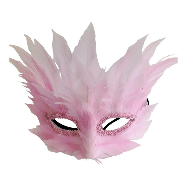 Máscara de disfraz para mujer, accesorio de maquillaje para cosplay, máscara de Halloween para fiestas y carnaval. Rosa