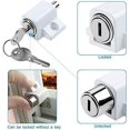 thumbnail image 3 of White Sliding Patio Door Locks Fixed Bolt Window Safety Lock for Child Safety, 3 of 4