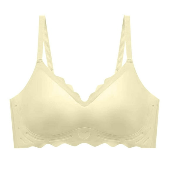 ALLLIST Plus Size Bras for Women Seamless No Underwire Bralette Solid Push up Green Training Women's Bras Size L