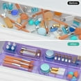 thumbnail image 4 of SUMMIT 6 Pack Clear Drawer Organizer Set, Acrylic Drawer Storage Trays, Storage Bins for Makeup, Cosmetics, Jewelries, Utensils, Gadgets, Office, Purple, 4 of 8