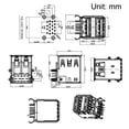 thumbnail image 4 of Unique Bargains PCB USB Connector 3.0 Type-A Dual Port Female Jack 90 Degree 15Pcs, 4 of 4