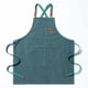 thumbnail image 1 of Zhuge Delantales de chef para hombres y mujeres con bolsillos grandes, delantal de trabajo resistente, ajustable, con espalda cruzada de lona de algodón, talla M a XXL (verde oscuro), 1 of 4