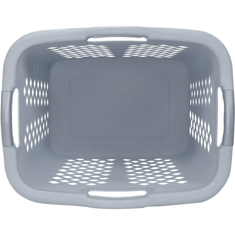 Home Logic 2 Bushel Lamper Plastic Laundry Basket with Silver