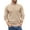 Apricot, variant on COOFANDY Men's Stand Collar Sweater Knit Henley Long Sleeve Sweater Quarter Button Pullover Knitwear