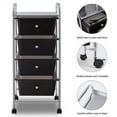 thumbnail image 4 of Costway 4 Drawers Metal Rolling Storage Cart Scrapbook Supply & Paper Home Office, 4 of 10