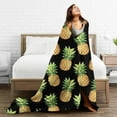 thumbnail image 7 of Pineapple Blanket Lightweight Cozy Warm Print Throw Blanket Kids Adult for Crib Bed Couch Chair Living Room Travel 50"x40", 7 of 7