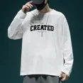 thumbnail image 2 of Camiseta holgada para hombre, sudaderas de gran tamaño, jersey de talla grande, nueva, divertida, elástica, XL, manga larga, ropa para hombre, 2 of 5