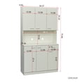 thumbnail image 7 of 70.87" Tall Kitchen Cabinet with 6-Doors, 1-Open Shelves and 1-Drawer, Freestanding Kitchen Pantry Cabinet, Microwave Storage Cabinet, White, 7 of 7
