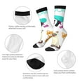 thumbnail image 3 of Fotbe Pet Care Grooming Pattern Long Socks for Men & Women – Breathable & Stretchy Compression Socks, Ideal for Running, Travel, and Everyday Wear Size 5-11, 3 of 6