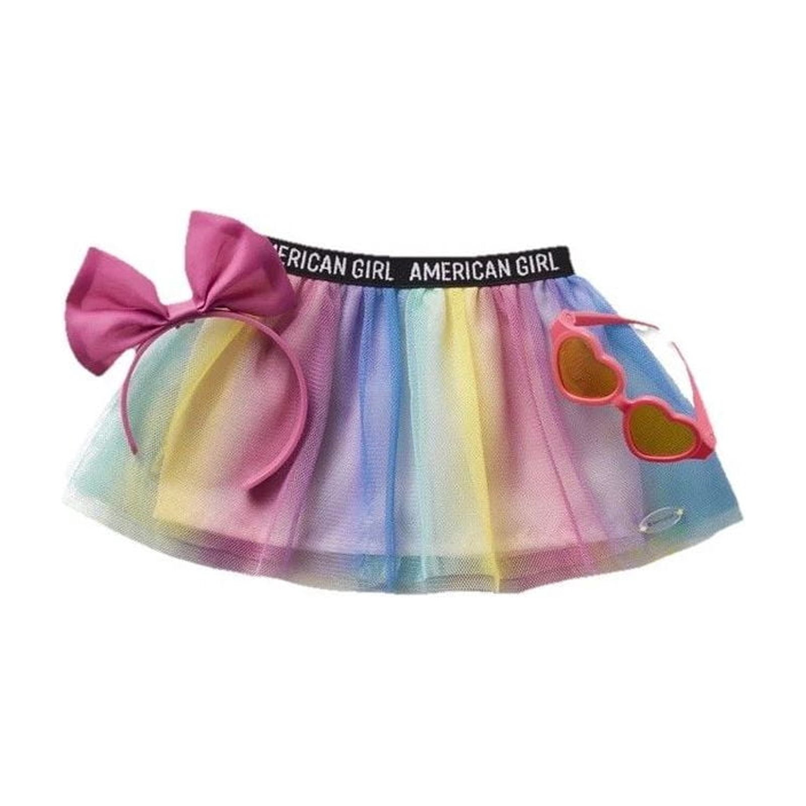 American Girl Truly Me 18" Doll Accessories Rainbow Skirt, Headband, Sunglasses