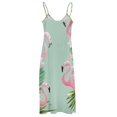 thumbnail image 5 of Flamingo Pattern Design Sleeveless Dress Woman Fashion Long Dresses Women's Summer Suit Dress 2025, 5 of 7
