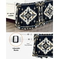 thumbnail image 3 of Ethnic Style Pattern Bed Skirt King Size 16" Drop Vintage Black Weaving Abstract Ruffled Wrap Around Bed Skirts Adjustable Elastic Bedskirt Dust Ruffle for King Size Bed, 3 of 7