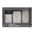 thumbnail image 1 of Hometrends Pearlized White Snowflake LED Pillar Candle Set with Remote Control, 1 of 5