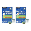 Maxwell House Decaf House Blend Ground Coffee K-Cup Pods, 12 Ct Box (Pack of 2)