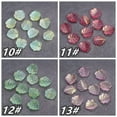thumbnail image 6 of U8MO 10pcs 15x14mm Leaf Petal Lampwork Glass Loose Pendants Beads for Jewelry Making-2# Lake Blue, 6 of 8