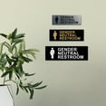 thumbnail image 3 of Basic Gender Neutral Restroom Sign (Blue) - Large, 3 of 4