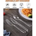 thumbnail image 2 of Mistaha Elegant Disposable Silverware Set with Glitter Accents - Bulk Pack of 300 Pieces for Events and Home Use, 2 of 6