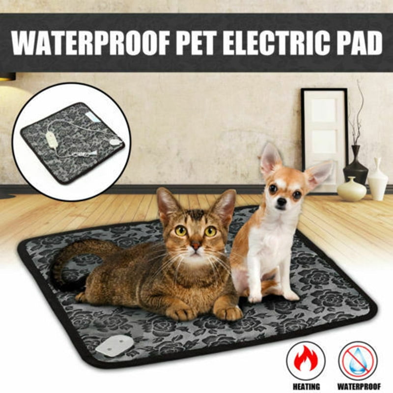 Loaged Pet Heating Pad,Electric Heating Pad，Anti-Bite Tube Safety Waterproof Indoor Electric Warming Bed Mat for Cat Dog 