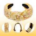 thumbnail image 6 of Sequin Headband for Women Rainbow Knotted Hair Bands Accessories Sparkly Girls Headbands Yellow, 6 of 7