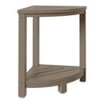 thumbnail image 3 of WestinTrends Sage HDPE Plastic Waterproof Shower Corner Bench, Weathered Wood, 3 of 16
