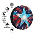 thumbnail image 6 of DouZhe Waterproof Spare Tire Cover, Patriotic American Flag Stars Prints Adjustable Wheel Covers Fit for Jeep Trailer RV SUV Car, 15 inch, 6 of 7