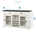 thumbnail image 4 of Pemberly Row Ivory and Dark Oak Wood Farmhouse Style Server with Storage, 4 of 4