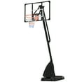 thumbnail image 1 of CoSoTower Panier de Basketball Portable d'Extérieur avec Support et Panneau Arrière, Base Lestée à Roulettes, Hauteur Réglable 115.4 Pouces-137.8 Pouces, 1 of 7