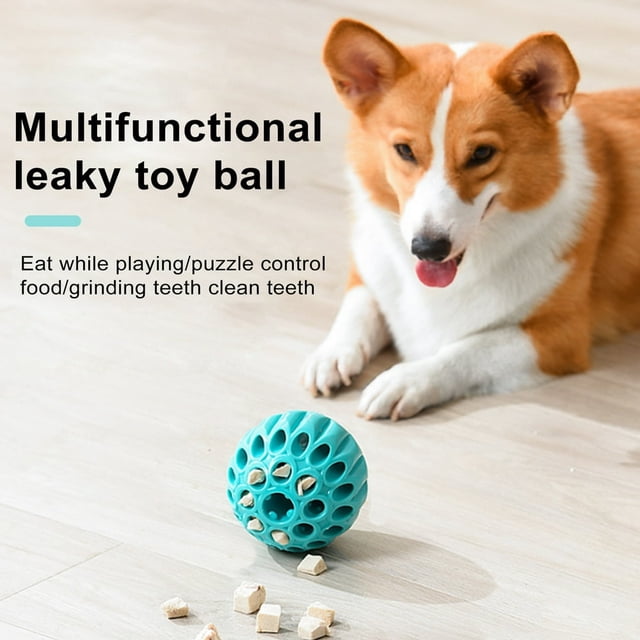 Dog Leakage Toy Ball Interactive Toy Promotes Healthy Eating Habits Bite Resistant Multi-functional Toy for Small Medium Dogs Royal Blue One Size