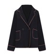 thumbnail image 4 of Ultrave Women's Trench Coats Casual Short Suit Collar Reversible Woolen Jacket Single Button Coat, 4 of 6