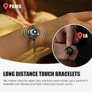 TOTWOO Touch Bracelets for Couples, Vibration & Light up for Love Couples | Long Distance Relationship Gifts for Girlfriend