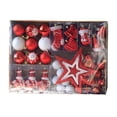 thumbnail image 4 of Conjunto de 47 piezas de adornos para de Navidad, accesorios decorativos, surtido elegante para decoración festiva , Rojo, 4 of 8