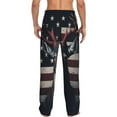 thumbnail image 7 of Salouo Vintage American Deer Print Pajama Pants for Men, Lounge Pants Elastic Waistband Casual Men's sleepwear Loungewear Sleep Pajama Pant -Small, 7 of 7
