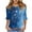Navy#02, variant on JTZGDY Cute Floral Tops for Women Dressy Casual Ruffled Half Sleeve Ruched Pleated Crew Neck Graphic T-Shirts Loose Fit Tshirt Tunic Blouse Blue S