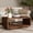 Walnut Coffee Table, variant on Manxile Rectangle Cocktail Table with Open Storage Shelf, Wood Center Table for Living Room, Family Room, Office, or Apartment (Walnut)