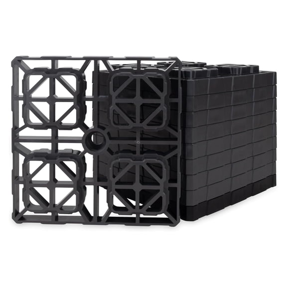 Camco 10 Pack Fasten XL RV Leveling Blocks, Interlocking Design, 10.5" x 10.5", Gray