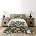 thumbnail image 4 of Ambesonne Floral Eucalyptus Quilted Bedspread Set 2 Pcs, Western Bloom, Twin Size, Dark Tan Multicolor, 4 of 5