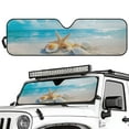 thumbnail image 2 of Uorisanigo Windshield Sunshade Car Sun Shade Heat Shield Sunshade Sun Visor Compatible with 2007-2024 Wrangler Rubicon Sahara TJ JK JKU 2 & 4 Door Beach Starfish for Outdoor Camping, 2 of 7