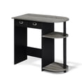 thumbnail image 5 of Furinno GO GREEN Desk, 31.5 Wide Gaming Desk with 2 Side Shelves and Storage Bins, Computer Desk, Office Desk for Home Office, Study Room, Dorm, Bedroom, Grey Oak, 5 of 5
