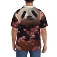 thumbnail image 3 of Kdxio Men's Hawaiian Shirt for Men Short Sleeve Shirt Cute Cloud Panda Summer Casual Holiday Beach Button Down T-Shirts, 3 of 5