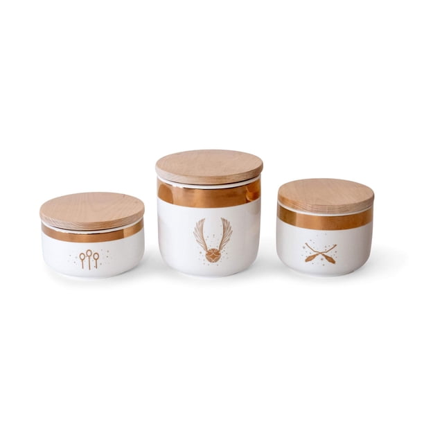 Frascos de almacenamiento de cerámica Ukonic Harry Potter para quidditch, paquete de 3