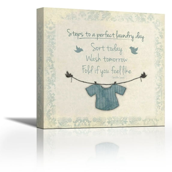 Laundry - Contemporary Fine Art Giclee on Canvas Gallery Wrap - wall décor - Art painting - 32 x 32 Inch - Ready to Hang