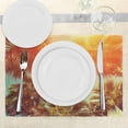 thumbnail image 3 of Ambesonne Tropical Place Mats Set of 4, Rest Under Trees, Standard Size, Orange Green, 3 of 6