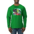 thumbnail image 1 of Cute Rainbow Neon Doberman Dog Lover Mens Long Sleeve Shirt, Kelly, X-Large, 1 of 3
