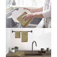 thumbnail image 5 of Boho Geometric Abstract Floral Kitchen Dish Towels for Drying Dishes Set of 2, Vintage Ethnic Flower Textured Waffle Weave Microfiber Hand Tea Bathroom Towels Quick Dry & Absorbent Towel 15.7x23.6, 5 of 7