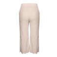 thumbnail image 5 of Cagogo Women's Plus Size Capri Pants Elastic Waist Casual Loose Pants with Pockets Solid Cropped Trousers Summer Beach Work Lounge, Beige M, 5 of 5