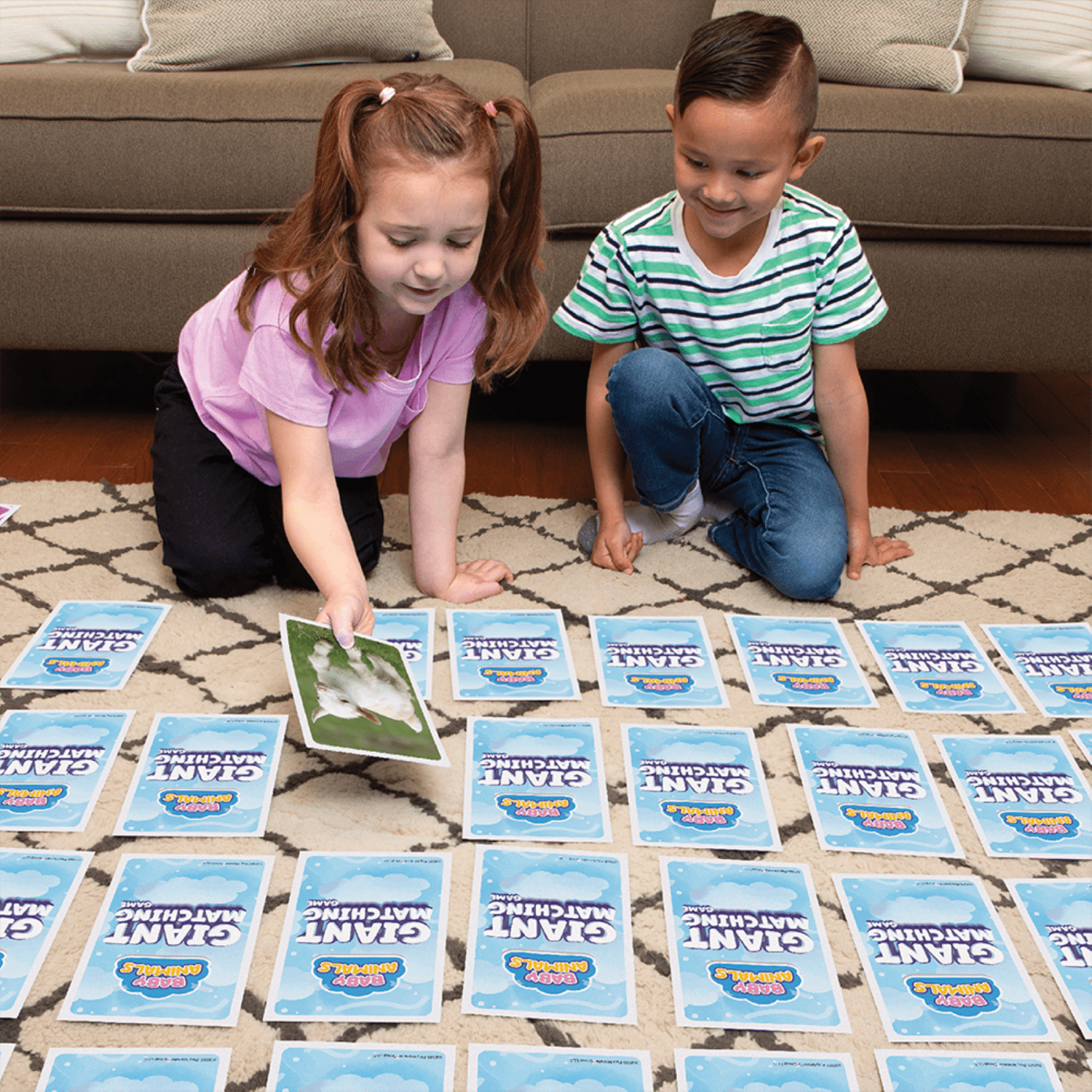 PlayMonster Baby Animals Giant Matching Game, Children Ages 3 and up