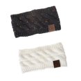 thumbnail image 3 of protectores auditivos de punto cálidos para exteriores, para invierno, para mujer (negro y blanco), 3 of 7