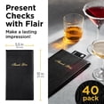thumbnail image 2 of Gold Lion Gear Check Presenters for Restaurants Bulk 10 Pack - 5.5 x 10 Inch Double Side Check Presenter with Gold Thank You Imprint - Receipt Holder for Organized Payments - Black, 2 of 7