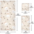 thumbnail image 2 of Coolnut 3 PCS Towel Rabbit & Daisy Flowers Cotton Bath Towel Set (1 Bath Towel, 1 Hand Towel, 1 Washcloth) for Bathroom, Super Soft and Quick Dry Towels, 2 of 6
