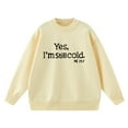 thumbnail image 5 of Aboser Yes,I'm Still Cold Me 24:7 Women's Sweaters Cozy Ribbed Knit Sweater Plus Size Long Sleeve Pullover Going Out Tops Loose Round Neck Knitwear, 5 of 7